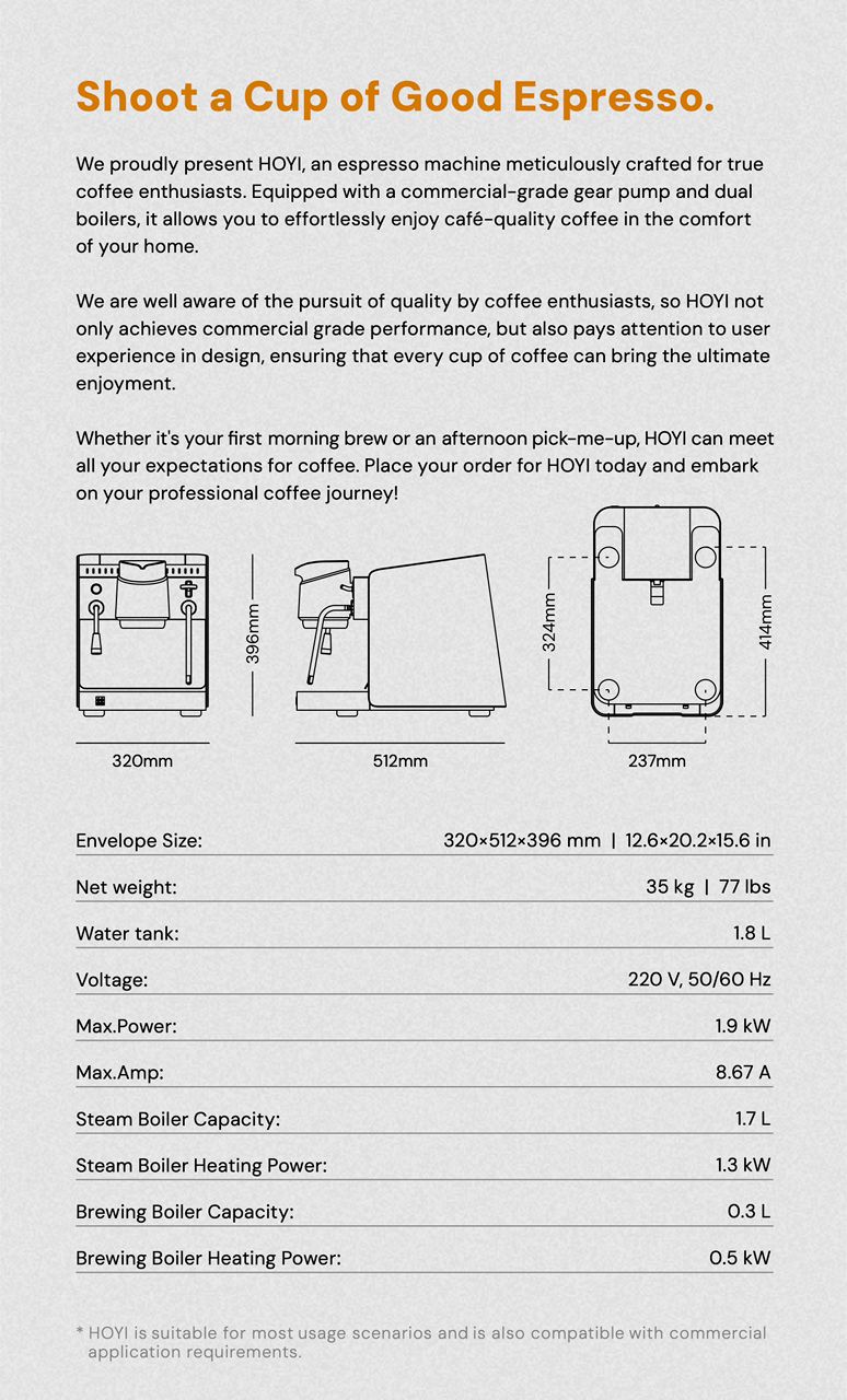 X-More : HOYI | Windmill Coffee Roasters | Espresso Machine